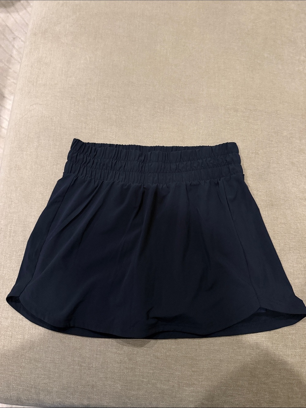 Zella Navy Elastic-Waist Skort